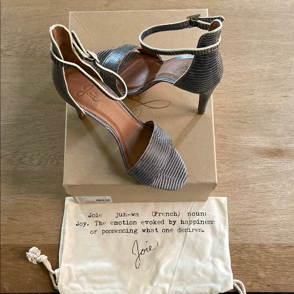 Joie Heel Sandals with Ankle Strap